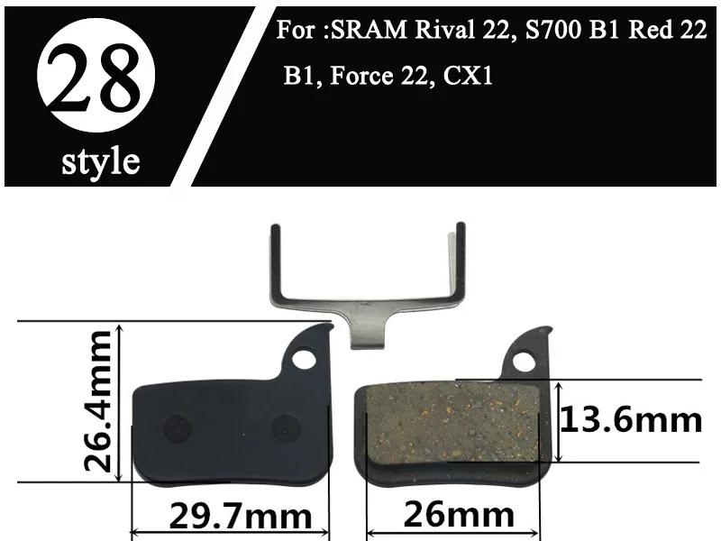 4 пары велосипедных дисковых тормозных колодок для Hayes TEKTRO ZOOM MAGURA FORMULA SHIMANO M355 AVID Zoom Organic MTB горный велосипед - Цвет: Style 28
