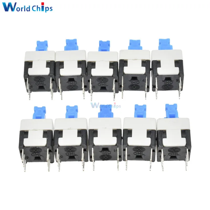 20 шт. 8X8mm колпачок самоблокирующийся Тип переключатель с квадратной кнопкой