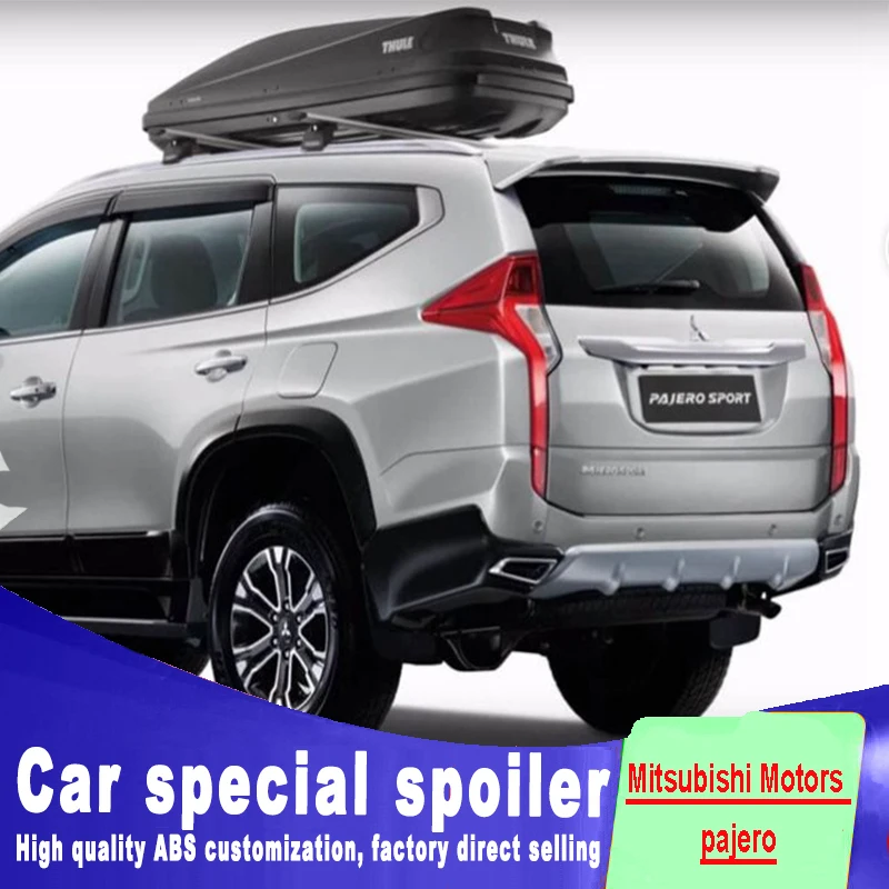 Спойлер для Mitsubishi pajero 2016 2017 2018 Высокое качество ABS материал от праймера черная