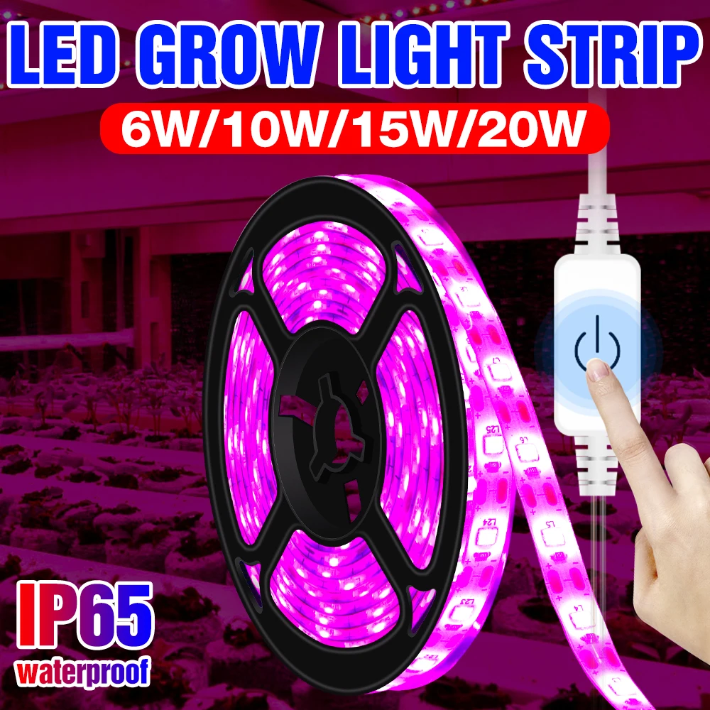 

USB Full Spectrum LED Plant Grow Light 5V Dimmable Strip Tape LED Phyto Lamp Hydroponics Waterproof Fito LED Indoor Seeds Growth