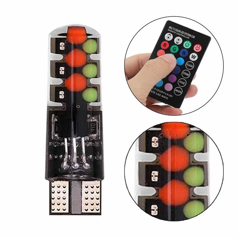1 комплект светодиодный светильник T10 RGB 12SMD новинка универсальный автомобильный