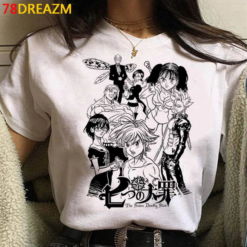 Семь смертных грехов мужской одежды эстетическое kawaii ulzzang размера плюс