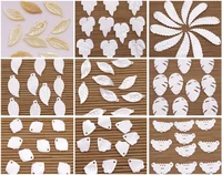 10 pcs natural white mother of pearl shell jewelry making diy leaf flower star fan shape choose