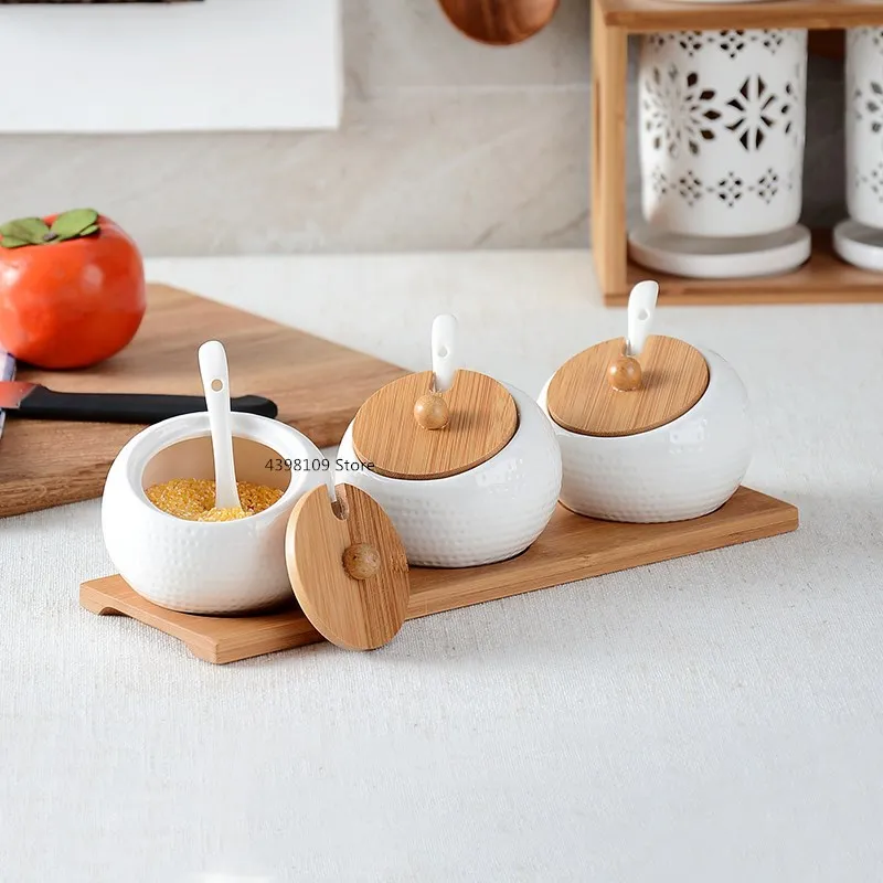 Кухонная утварь креативная керамическая бутылка для приправ и сахарница набор коробок для приправ Бытовая бутылка для хранения кухонная банка для хранения