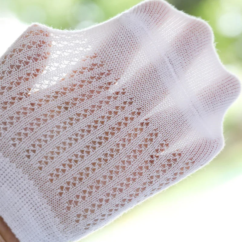 

5 Pairs Socks For Girls And Boys Children Boat Socks Thin Mesh Spring And Summer Cotton Breathable