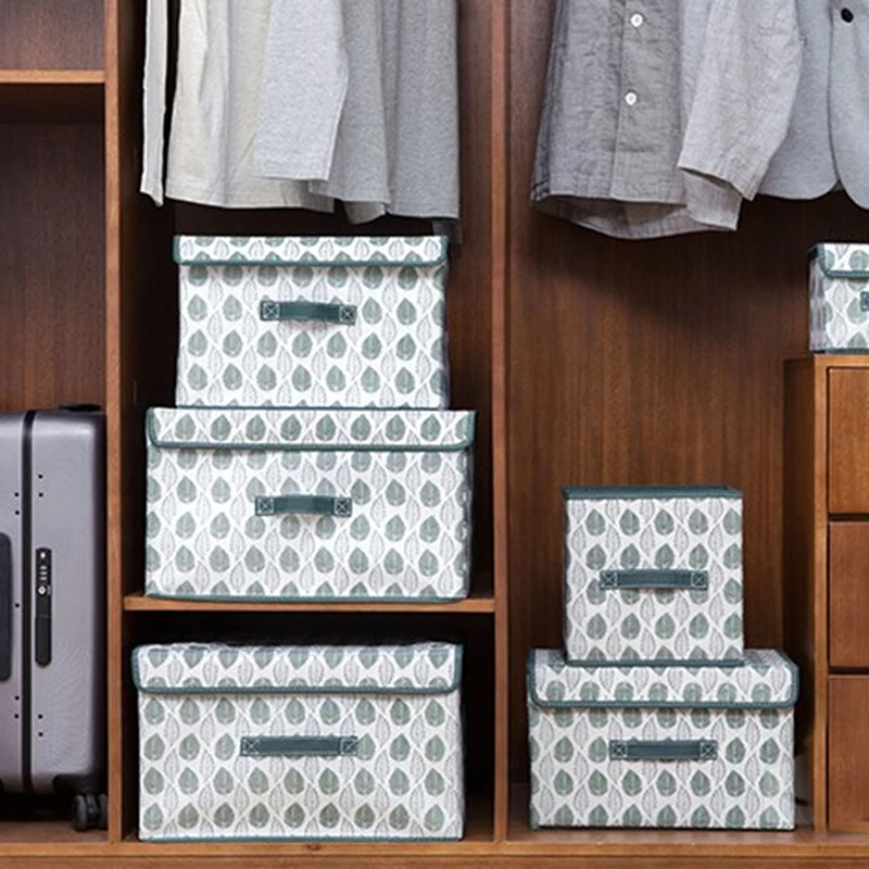 Коробки для хранения с крышками без запаха нетканые корзины контейнеры