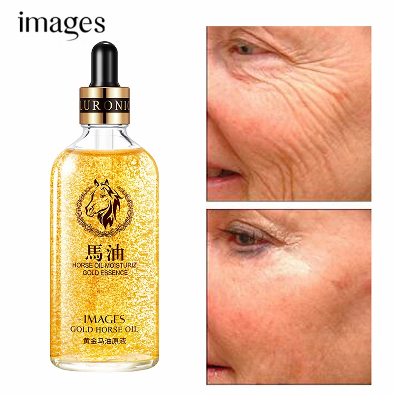 24K золотое масло лошади уход за кожей с сывороткой глубокое лицевое против