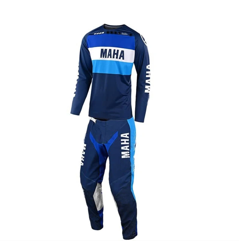 

Hot 2021 Motocross Jersey And Pant For yamaha Motorcycle Suit Dirt Bike MX Gear Set Motorcycle Kits K