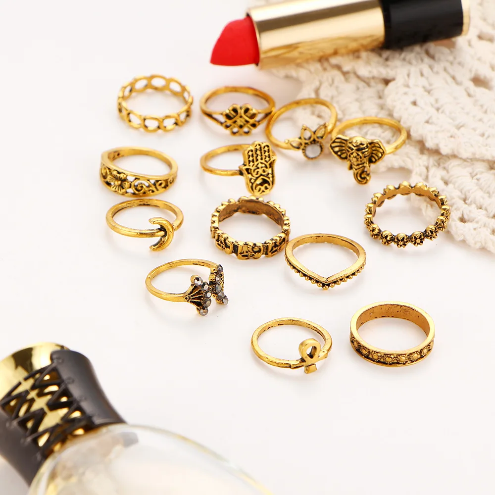Новинка 2021 винтажные геометрические кольца на костяшки турецкие наборы колец