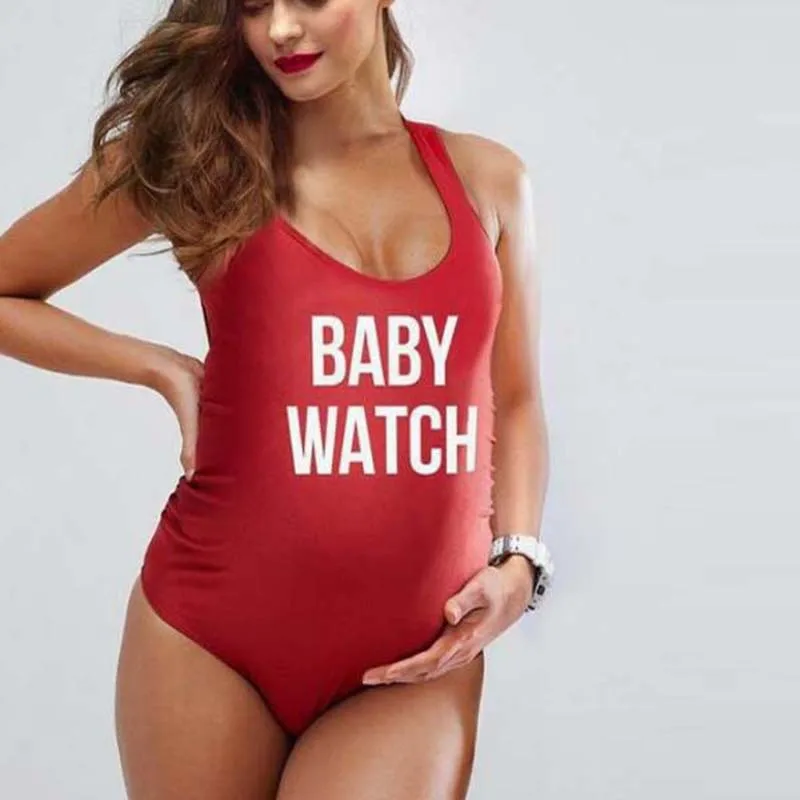Sexy Maternity Swimsuit Bathing Suit Summer Pregnant swimwear Plus Size Swimwear Striped Print One Piece Bikini Beach