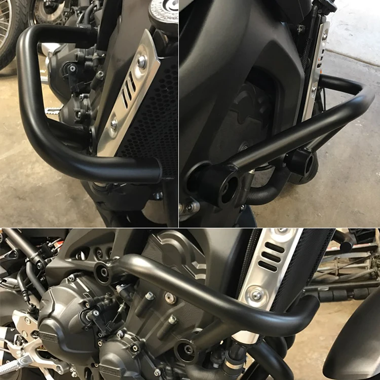Защита бампера для мотоцикла Yamaha MT-09 MT09 MT 09 FZ-09 2018 2017-2014, черный, аксессуары для мотора.