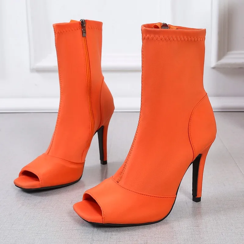 Женские босоножки на высоком каблуке Босоножки с открытым носком обувь для