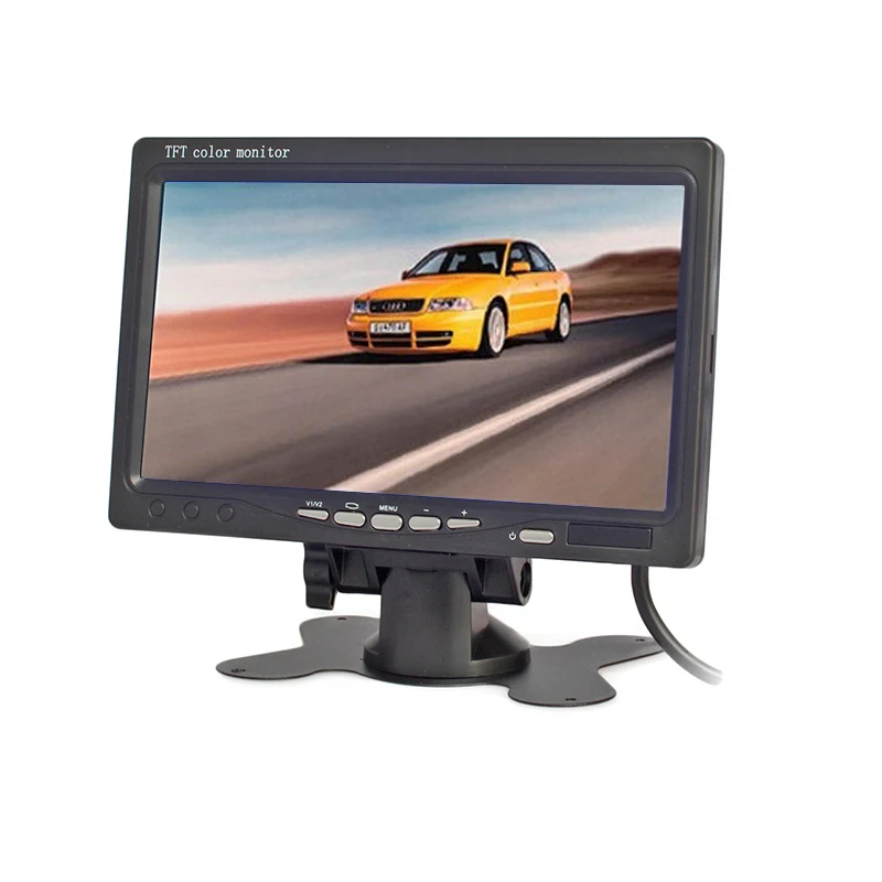 Автомобильный монитор HD 7 &quotTFT LCD заднего вида CCTV дисплей с 2 каналами видео