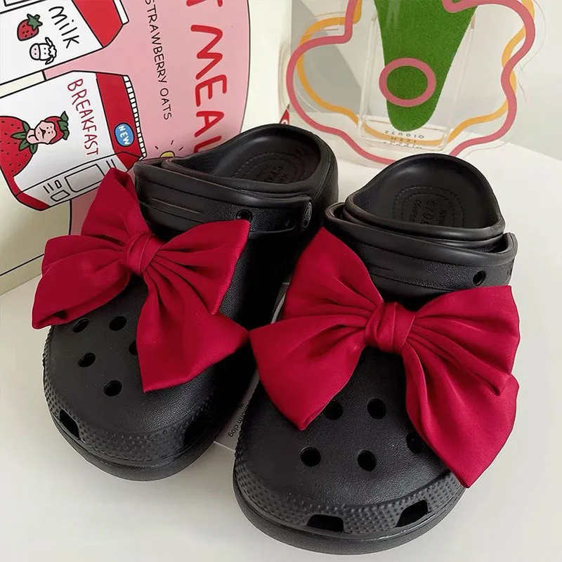Лидер продаж стильная Пряжка для обуви с бантом-бабочкой Кроксы подвески