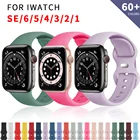 Ремешок спортивный для Apple Watch Se 6 5, браслет для смарт-часов iWatch Series 5 4 3 2 1 40 мм 38 мм, аксессуары для часов, 44 мм 42 мм