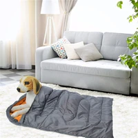 pet dog sleeping bag outdoor camping dog bed mat blanket soft fleece cushion mattress for small large dogs with storage bag mat
