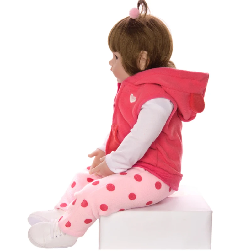

High quality reborn doll toddler 48cm soft silicone reborn baby dolls soft body lifelike menina Christmas surprice girl gifts