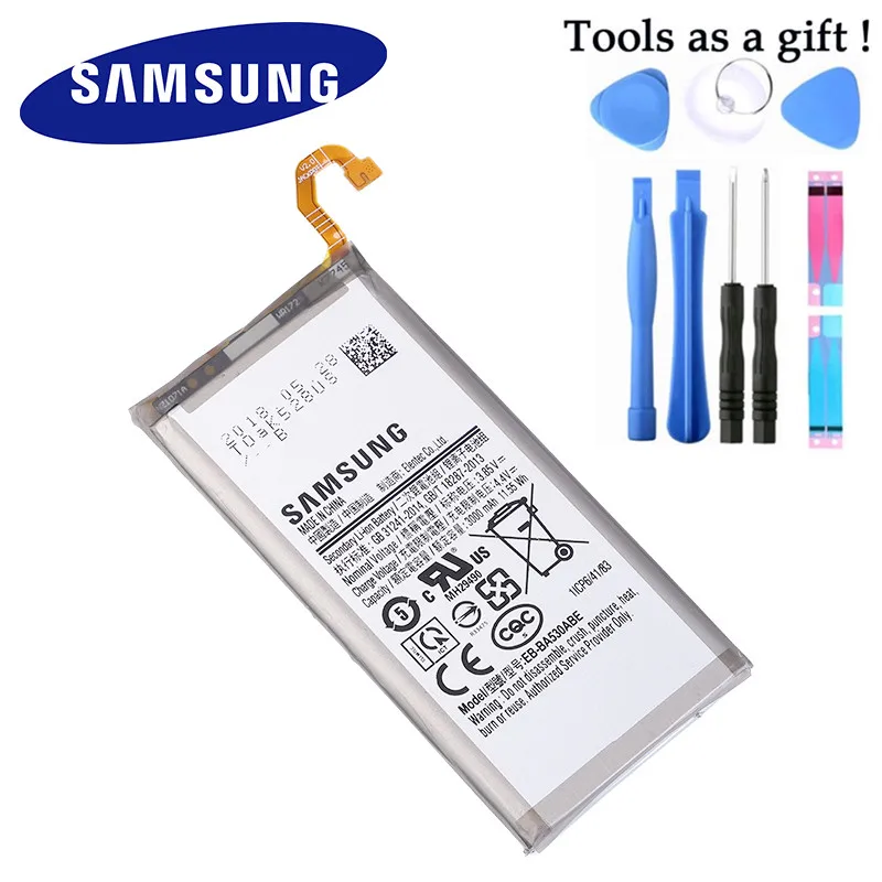 Для Samsung Galaxy A8 2018 A530 SM A530F запасная батарея реальной емкости 3000mAh EB