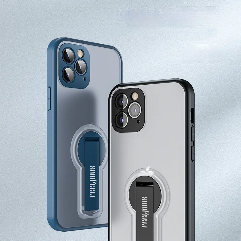 

New Case Design Anti-fall Skin Feel Bracket Mobile Phone Case for iPhone 11 12mini 12Promax iPhone 11 Phone Cases