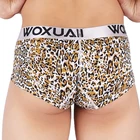 Трусы-боксеры мужские с заниженной талией, пикантное нижнее белье с U-образным выпуклым мешочком, сетчатые удобные мягкие трусы с принтом