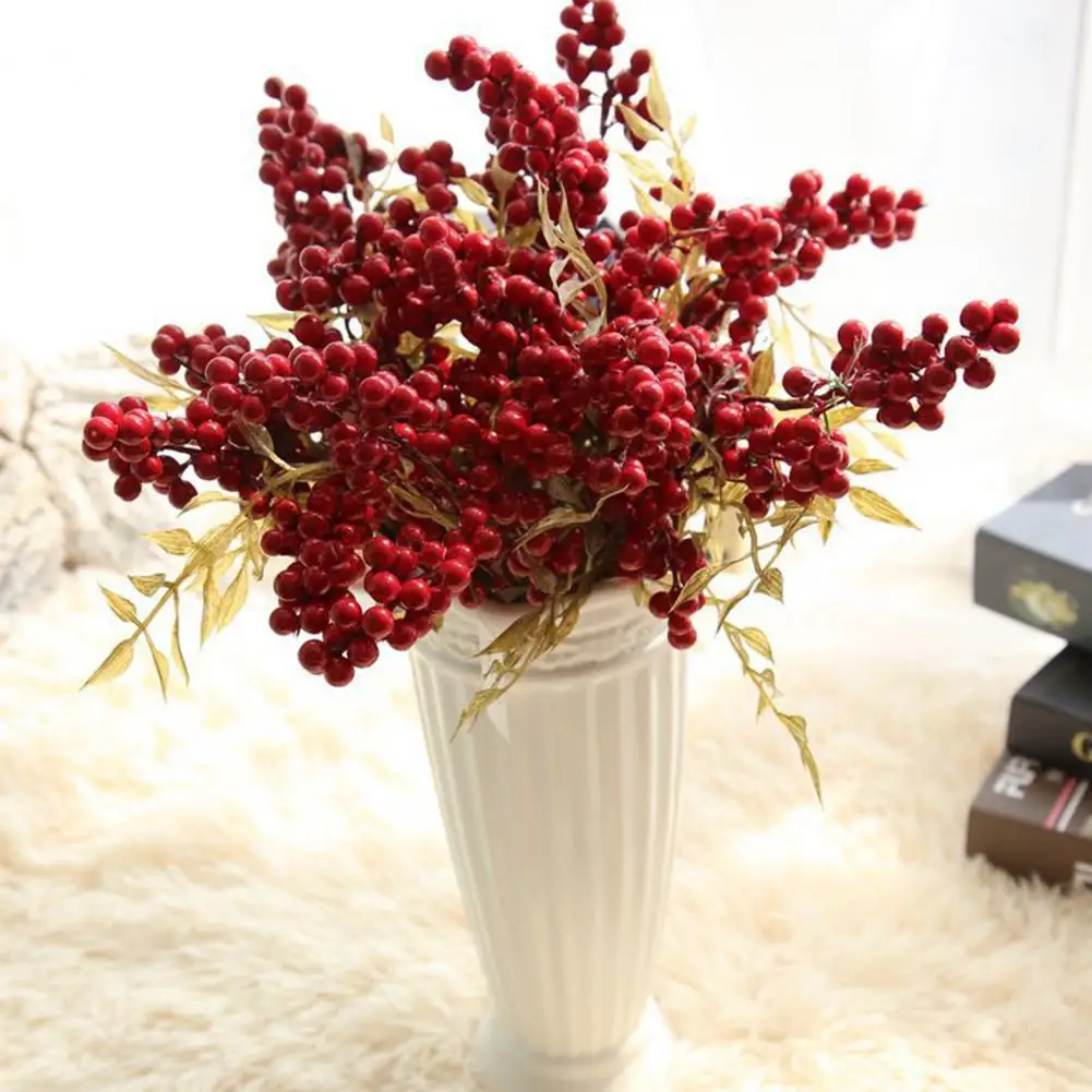 

1 шт. Рождественская искусственная ягода, декоративное искусственное дерево из пенополистирола, легкое в обслуживании
