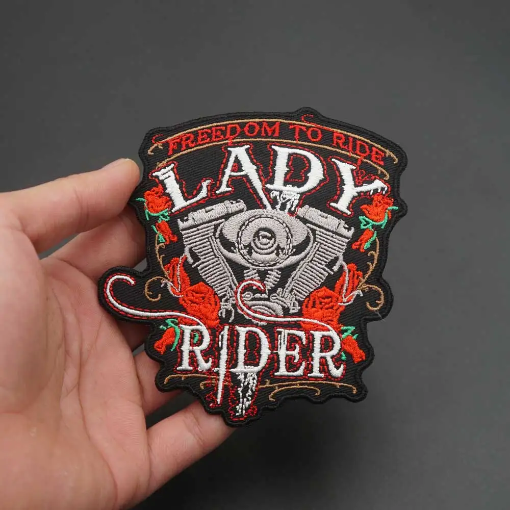 LADY RIDER вышитые Панк байкерские нашивки одежда наклейки Одежда Аксессуары значок - Цвет: lady 22 a1