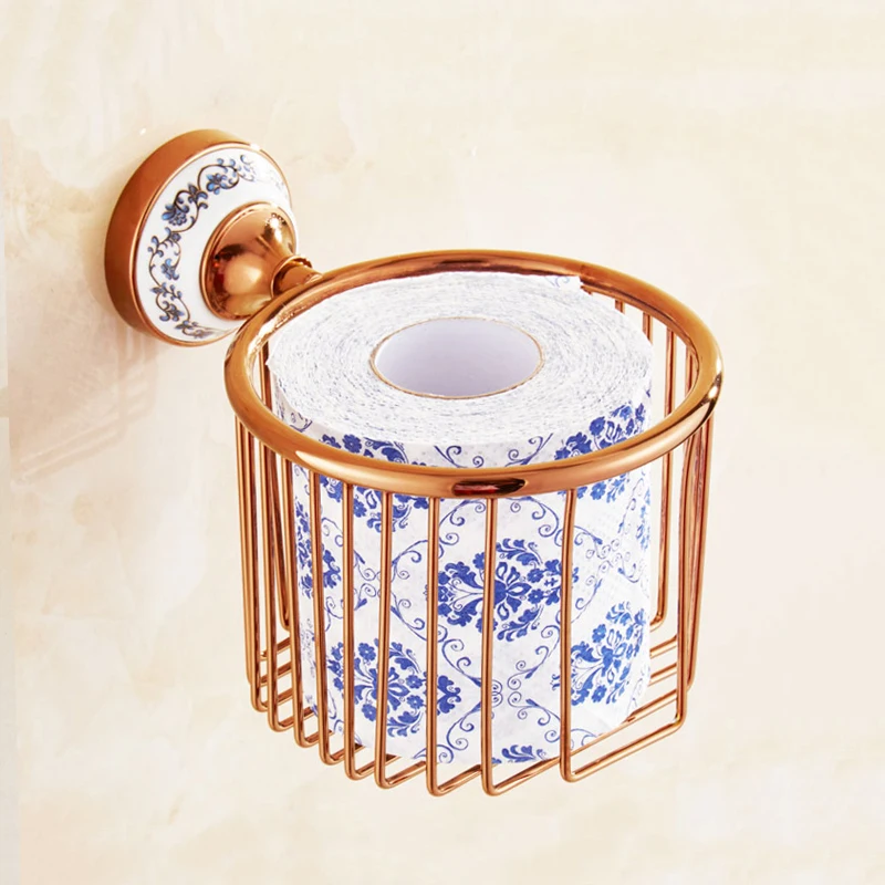 Аксессуары для ванной комнаты из нержавеющей стали цвета розового золота