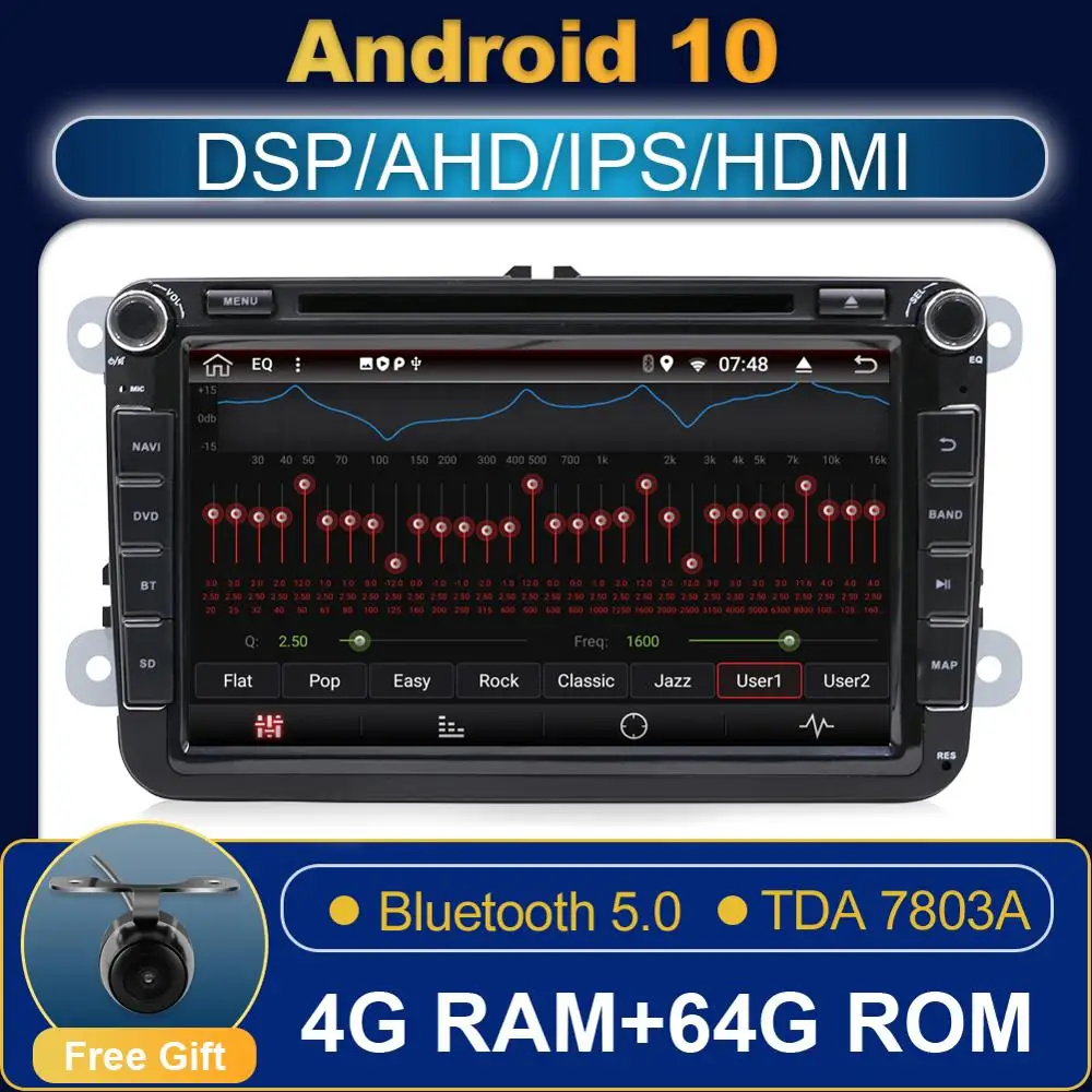 Автомобильный DVD плеер Bosion Android 10 GPS навигация Радио для Volkswag/Golf/Tiguan/Skoda/Seat/Altea/Skoda Wi