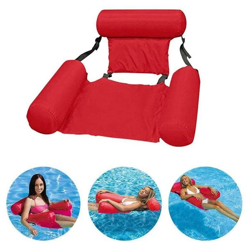 Плавать водяная кровать плавательный бассейн складной регулируемый со спинкой