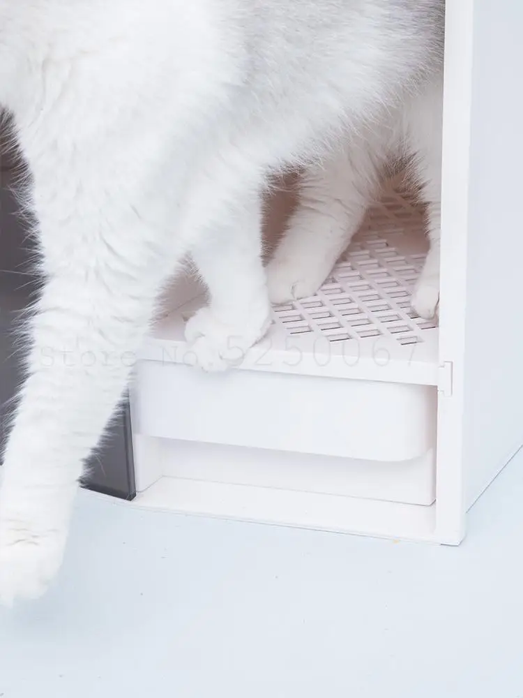 Маленький дом для кошачьего туалета дезодорирующий полузакрытый туалет кошачий