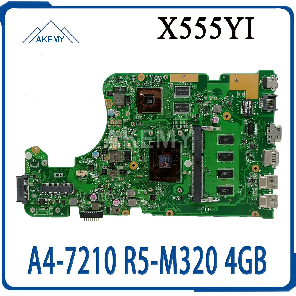 X555DG материнская плата подходит для For Asus A555DG X555QG X555YI ноутбука A4 7210 R5 M320 4