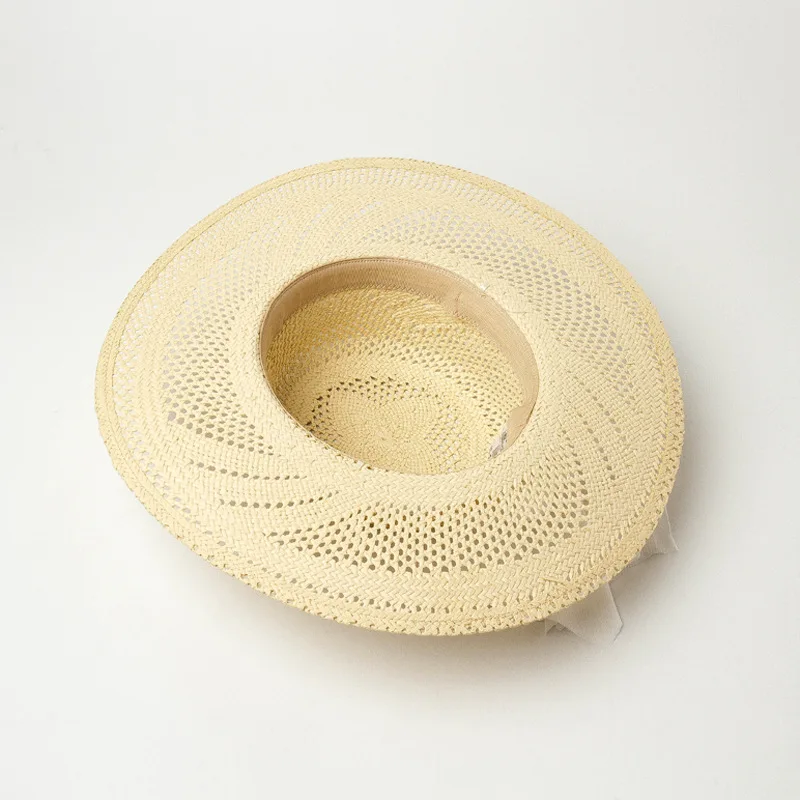 Шляпка от солнца USPOP с широкими полями женская Соломенная Панама вырезами и