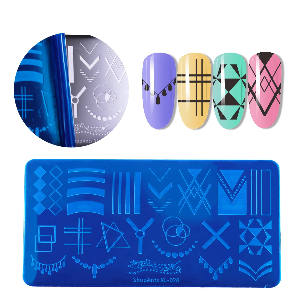 Маникюрный шаблон для стемпинга ногтей из нержавеющей стали 6*12 см | Красота и