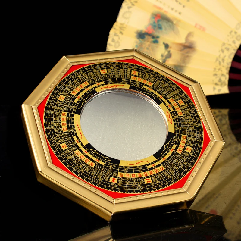 

Guang Yuan De Bagua зеркало выпуклое зеркало вогнутое зеркало из китайского сплава Размер Luo Jing гостиная Багуа зеркало Sub Декор для дома