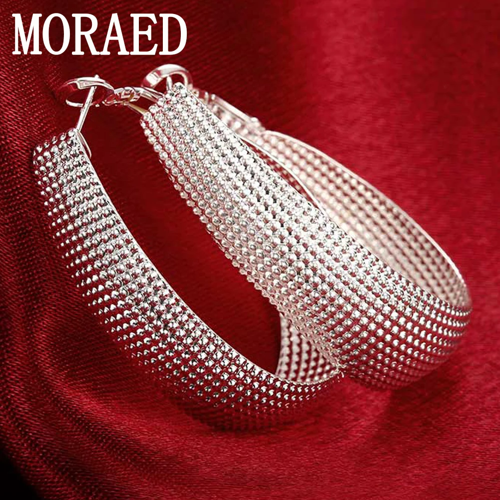 

New Fashion 925 Sterling Silver Simple U Shape Round Earrings For Women Charm Jewelry Wedding Party