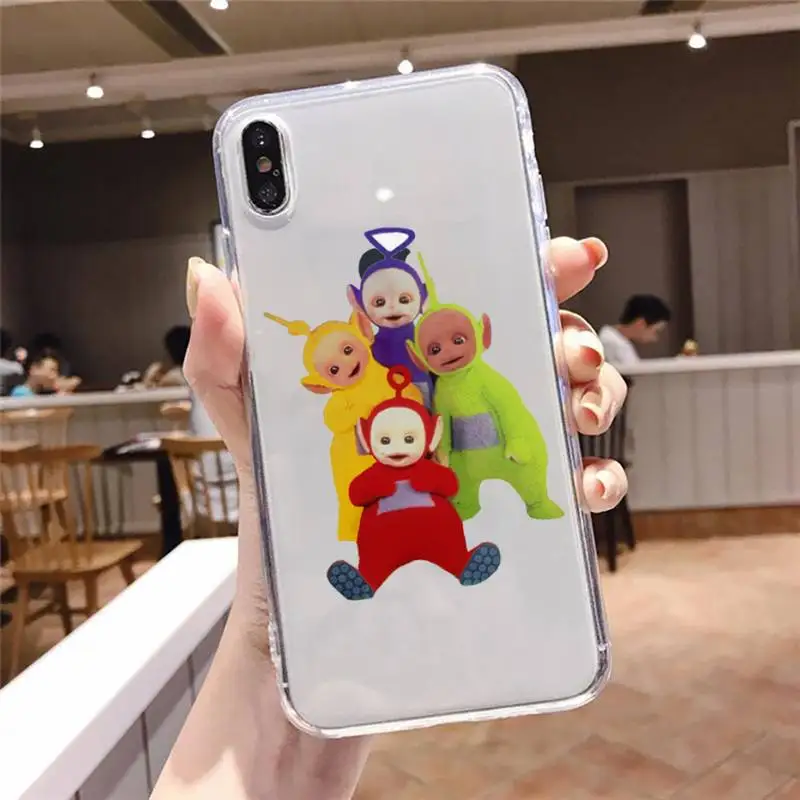 

Cute Teletubbies cartoon Phone Case Transparent soft For iphone 5 5s 5c se 6 6s 7 8 11 12 plus mini x xs xr pro max