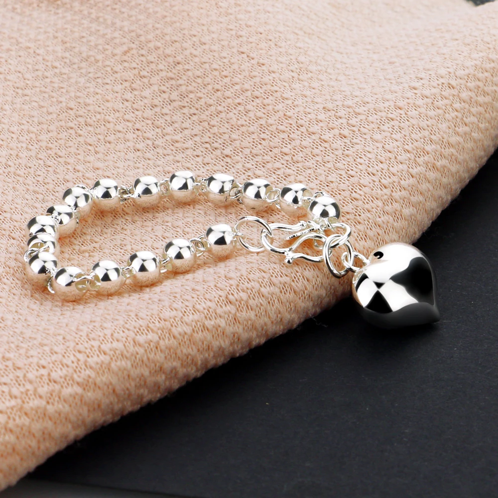 

National style silver ornament 925 sterling silver bracelet with ms classic round bead bracelet with various size selection
