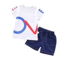 new summer baby girls cotton clothes children boys letter t shirt shorts 2pcssets kid infant clothing toddler casual sportswear