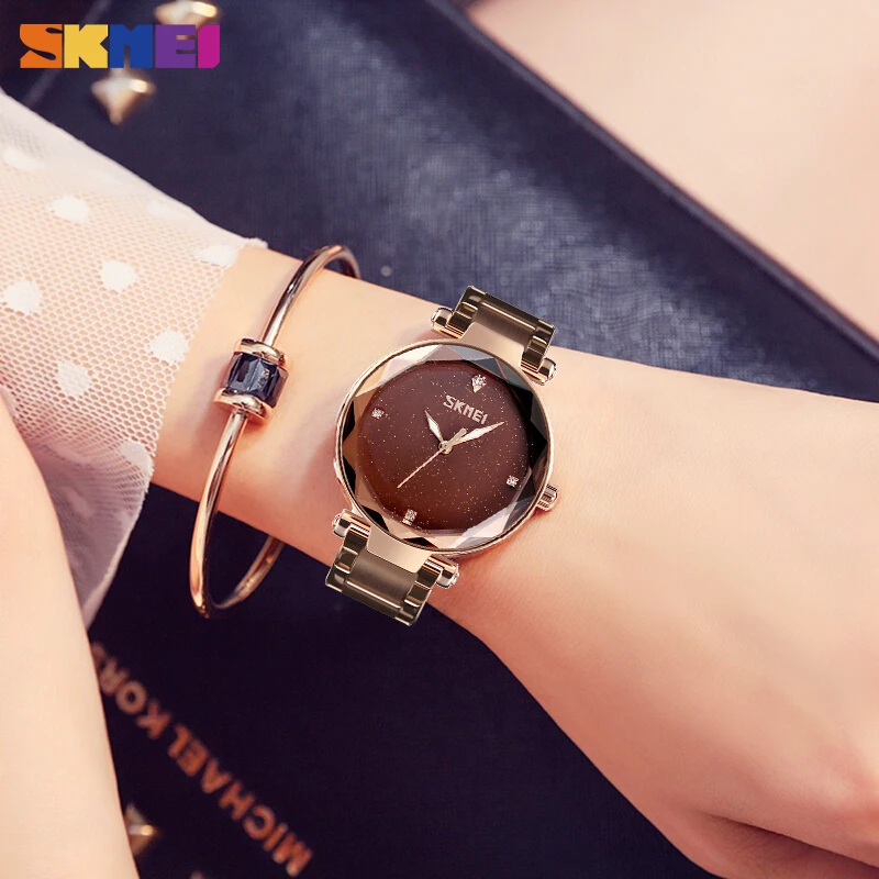 SKMEI relojes mujer кварцевые часы Для женщин ультра тонкие женские Hour Clock дамы Montre Femme наручные часы relogio feminino 9180