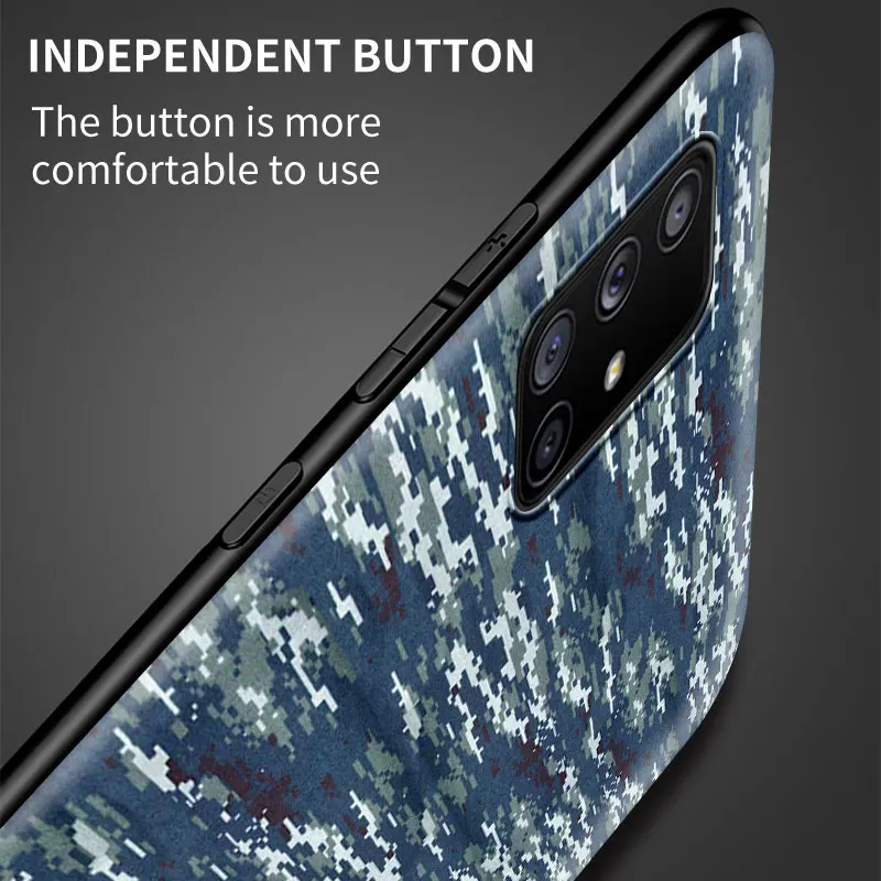 

Case For Samsung Galaxy A51 A71 A21s A31 M31 A12 M30s A02s A41 M51 A11 A01 Fundas Soft Phone Cover Shell Camouflage Pattern Capa