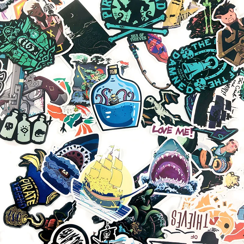 50-100 шт. наклейки в виде МОРСКИХ ПИРАТОВ |