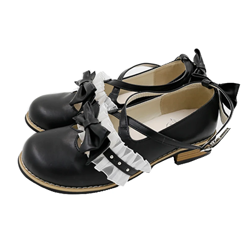 Туфли женские на низком каблуке с бантом и круглым носком|Туфли| |