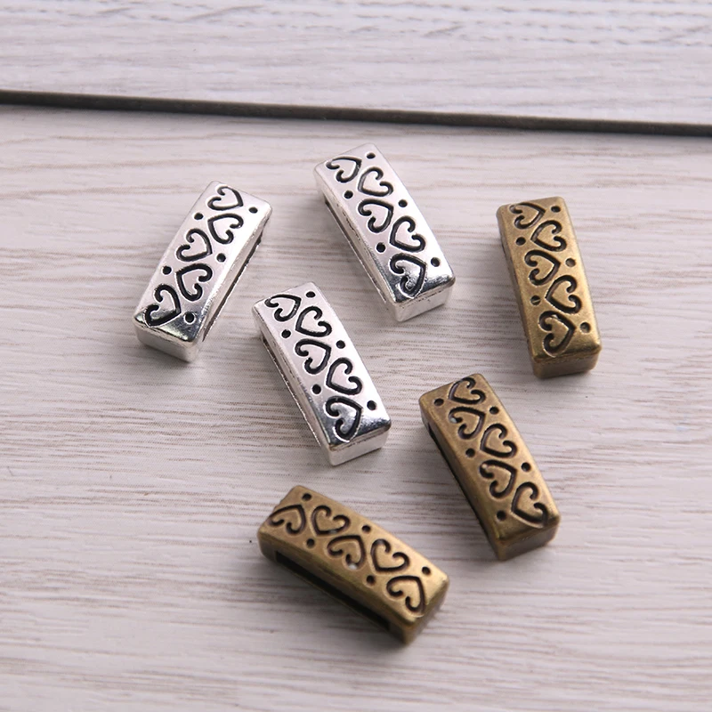 Сладкий колокольчик 60 шт. два цвета ползунок разделитель сердце бусины резной