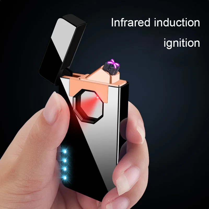 

Инфракрасная Индукционная зажигалка с двойной дугой, аккумуляторная USB Электронная плазменная сигарета, гаджеты для мужчин