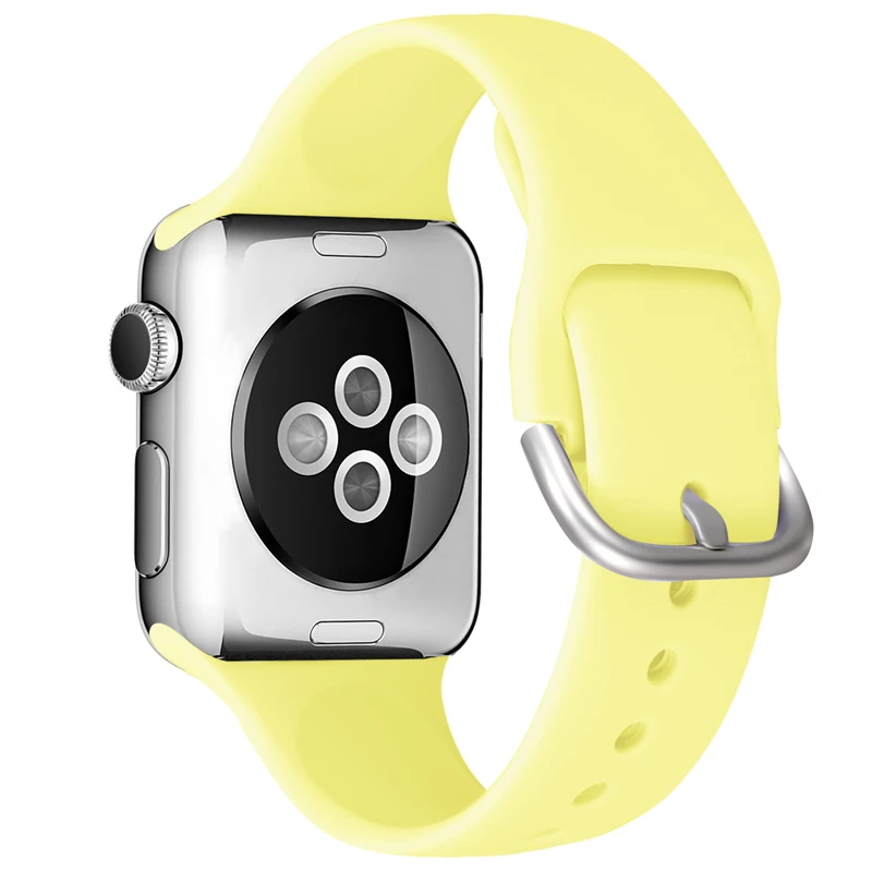 

Силиконовый ремешок GOOSUU для Apple Watch band 44 мм 40 мм 38 мм 42 мм, Воздухопроницаемый браслет для iWatch correa, для серии apple watch