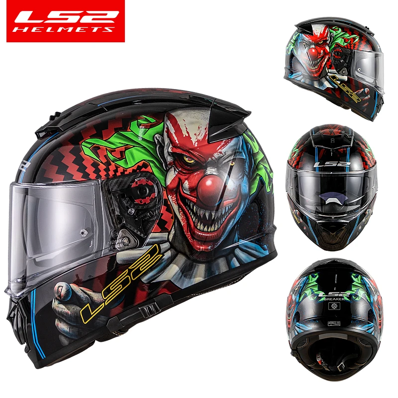 

мотошлем LS2 FF390 оригинальный полный уход за кожей лица для мотоциклетного шлема кПа выключатель хром-шлем с покрытием Pinlock Анти-туман Систем...