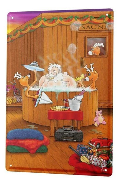 

Tin Sign Santa Claus Sauna
