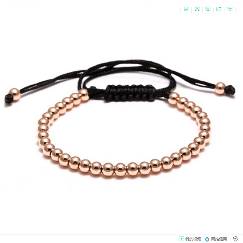 Браслеты из нержавеющей стали для мужчин и женщин ювелирные украшения бисера под