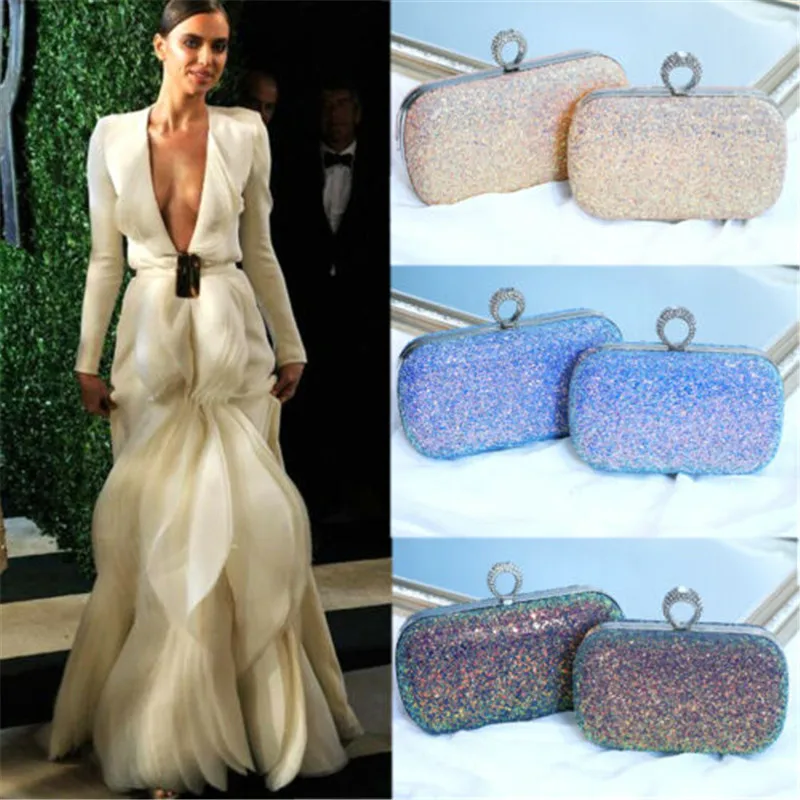 Блестящий женский вечерний клатч с блестками Женская блестящая дизайнерская