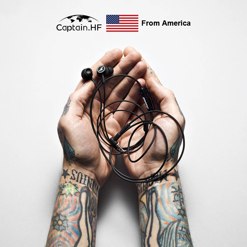Американский капитан EQ рок бас наушники HIFI гарнитура Проводные внутриканальные |